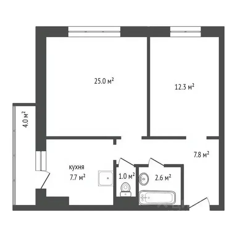 2-к кв. Красноярский край, Красноярск Свердловская ул., 15В (50.3 м) - Фото 2