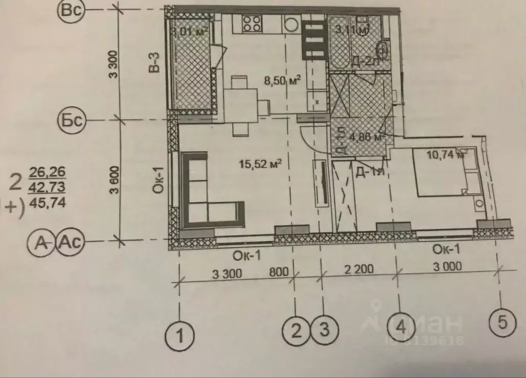 1-к кв. Нижегородская область, Нижний Новгород д. Анкудиновка, ул. ... - Фото 2