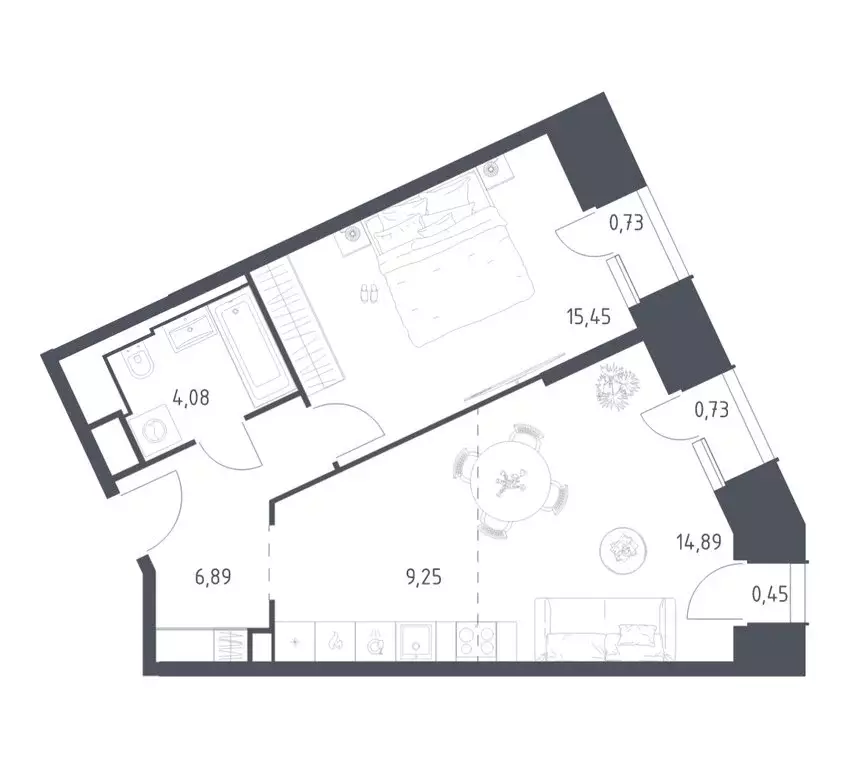 1-комнатная квартира: Красногорск, жилой комплекс Спутник, 19 (52.47 ... - Фото 1