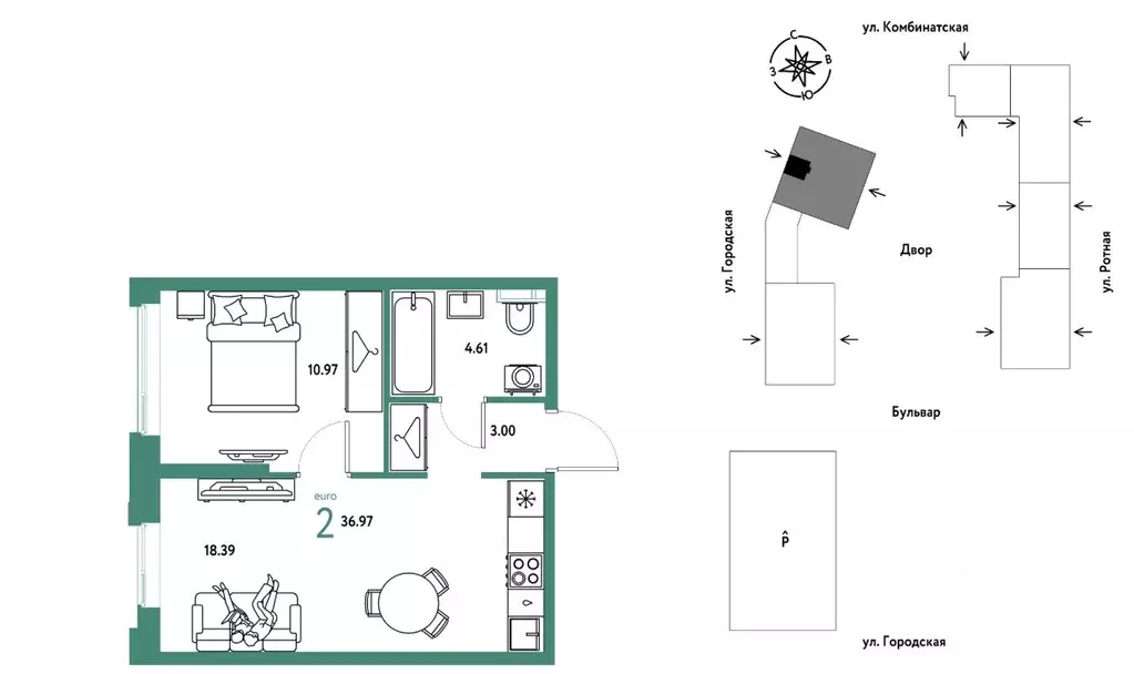 2-к кв. Свердловская область, Екатеринбург муниципальное образование, ... - Фото 0