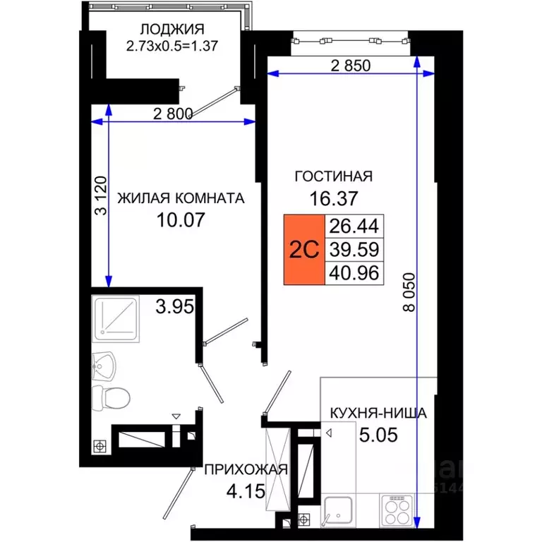 1-к кв. Ростовская область, Ростов-на-Дону Элеваторный пер., 6/2А ... - Фото 0