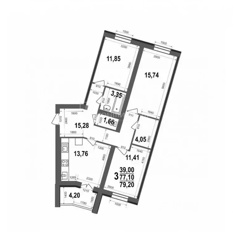 3-к кв. Владимирская область, Ковров ул. 9 Мая, 8 (79.2 м) - Фото 1