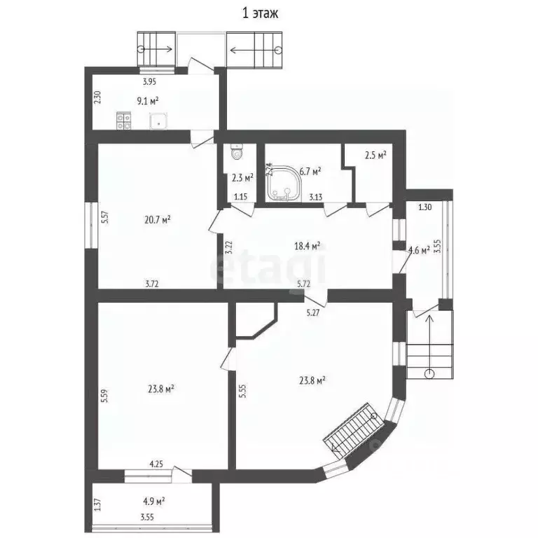 Дом в Крым, Черноморское пгт ул. Цветочная, 3 (287 м) - Фото 1