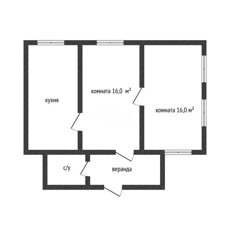 Дом в село Унароково, улица Розы Люксембург, 48 (42.8 м) - Фото 1