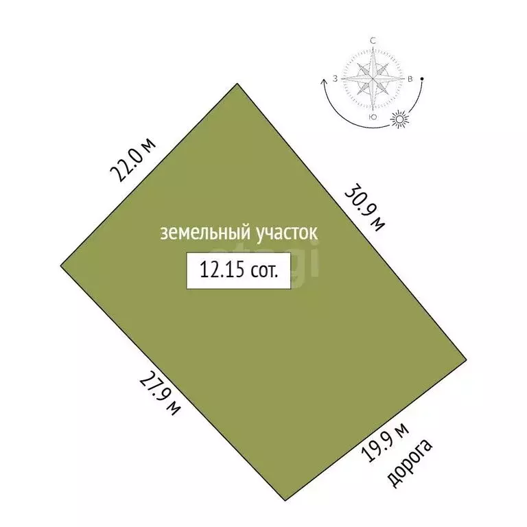 Участок в Кострома, СНТ Ручеёк (12.15 м) - Фото 1