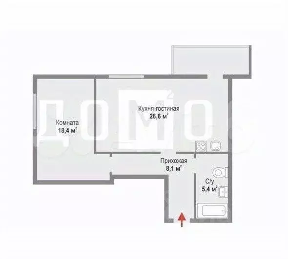 2-к кв. Свердловская область, Екатеринбург ул. Прониной, 27 (59.0 м) - Фото 2