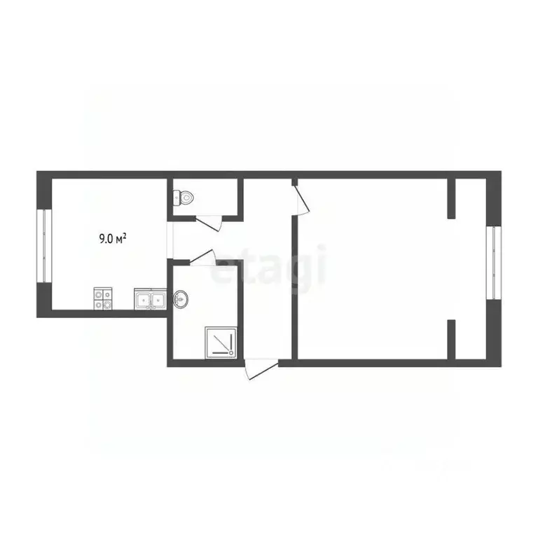 1-к кв. Севастополь просп. Генерала Острякова, 187 (40.0 м) - Фото 2