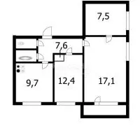 3-к кв. Кемеровская область, Таштагол ул. 8 Марта, 1 (57.9 м) - Фото 1