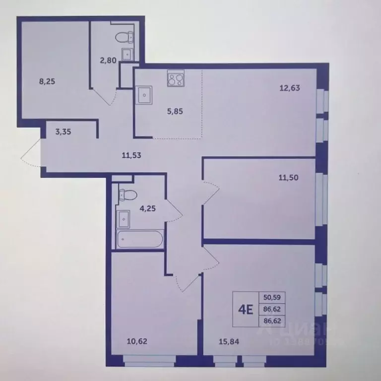 4-к кв. Московская область, Красногорск городской округ, Путилково пгт ... - Фото 2