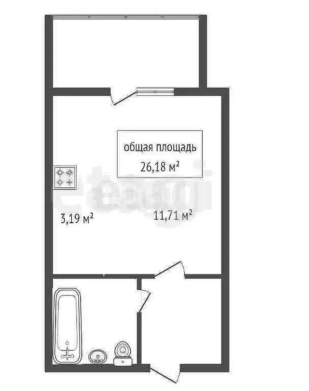 Квартира-студия: Новосибирск, Красный проспект, 167/3 (26.2 м) - Фото 0