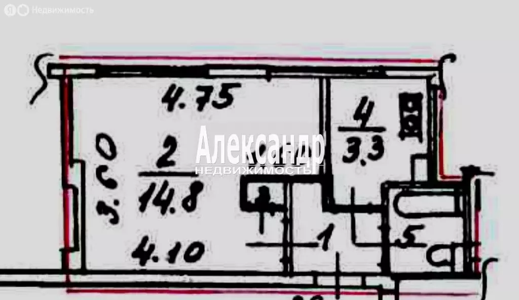 1-комнатная квартира: Санкт-Петербург, Магнитогорская улица, 95 (22.6 ... - Фото 2