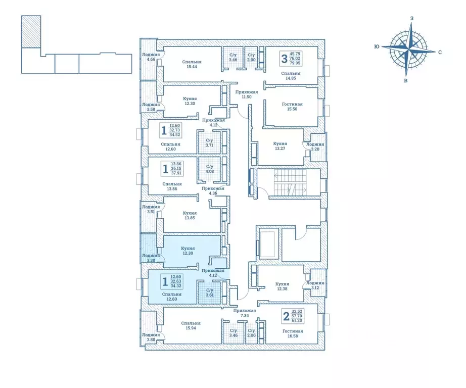 1-к кв. Московская область, Щелково городской округ, Монино пгт ... - Фото 2