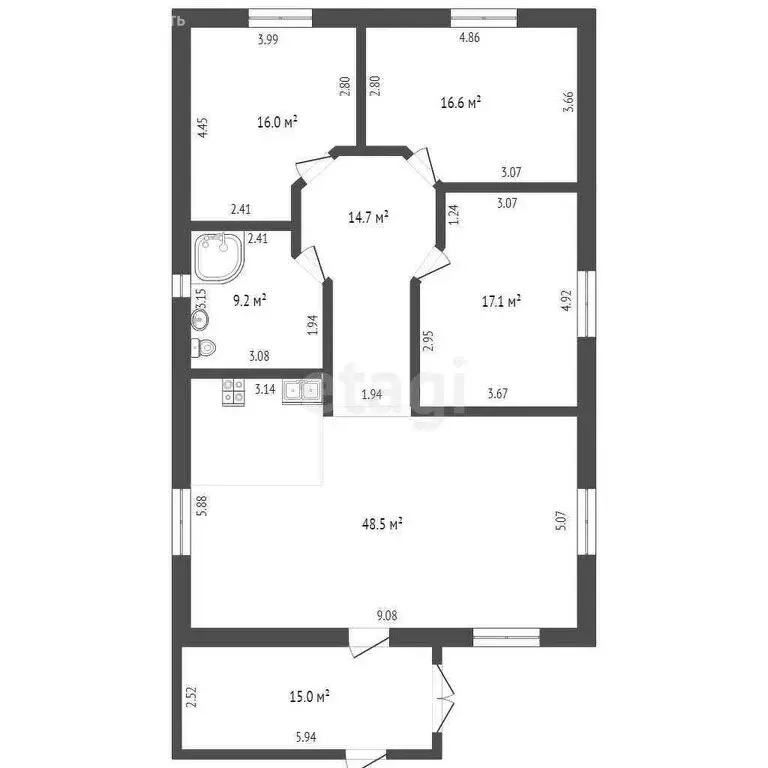 Дом в Учалы, коттеджный посёлок Царское Село (120.5 м) - Фото 1