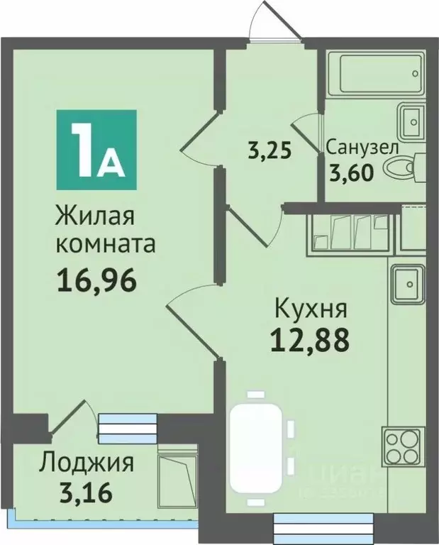 1-к кв. Марий Эл, Медведево городское поселение, Медведево пгт ул. ... - Фото 1