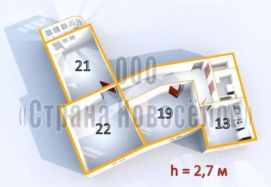 3-к кв. Мордовия, Саранск ул. Н. Эркая, 20А (96.0 м) - Фото 2