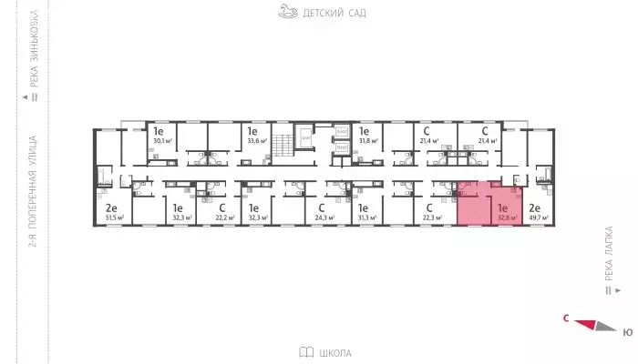 1-комнатная квартира: Ковалёво, улица Александра Разгонина, 1к3 (32.8 ... - Фото 1