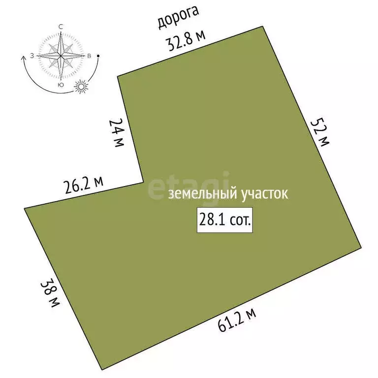Участок в село Сингуль Татарский, Земляничная улица (2815 м) - Фото 0