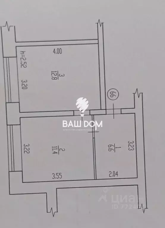 Комната Брянская область, Дятьковский район, Любохна рп ул. Пушкина, ... - Фото 2