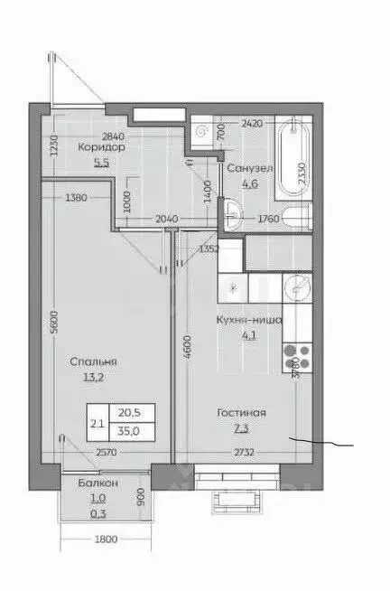 1-к кв. Татарстан, Лаишевский район, Столбищенское с/пос, с. Усады ... - Фото 2