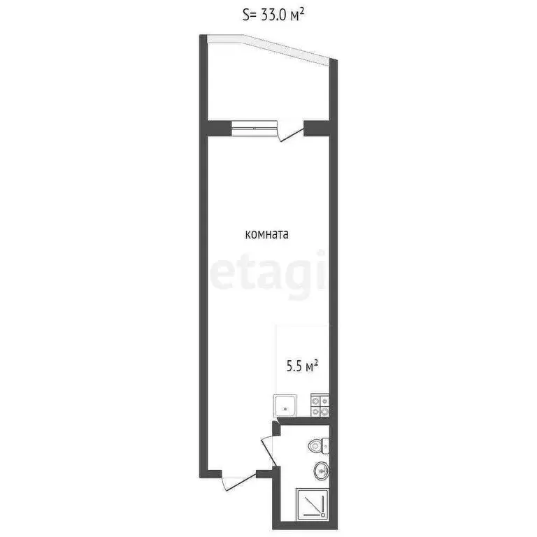 Квартира-студия: Севастополь, Рубежный проезд, 28 (31.4 м) - Фото 0