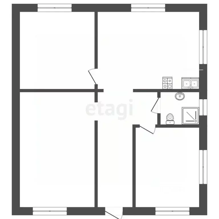 Дом в Ростовская область, Азовский район, Кагальницкое с/пос, с. ... - Фото 2