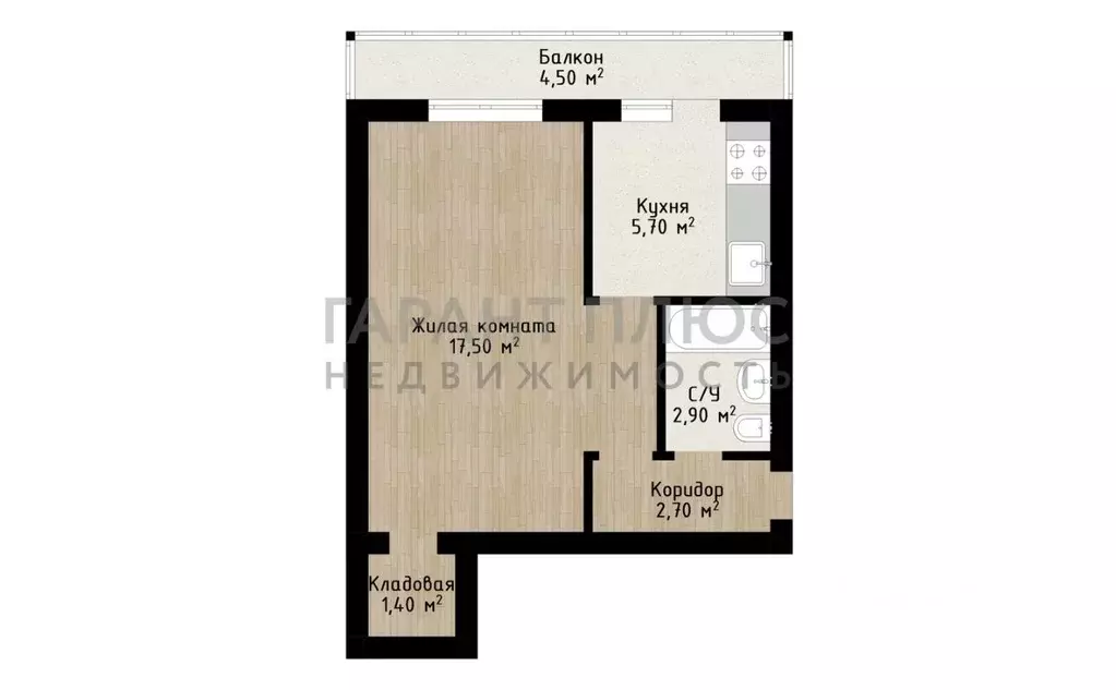 1-к кв. Липецкая область, Липецк ул. Гагарина, 67 (34.7 м) - Фото 1