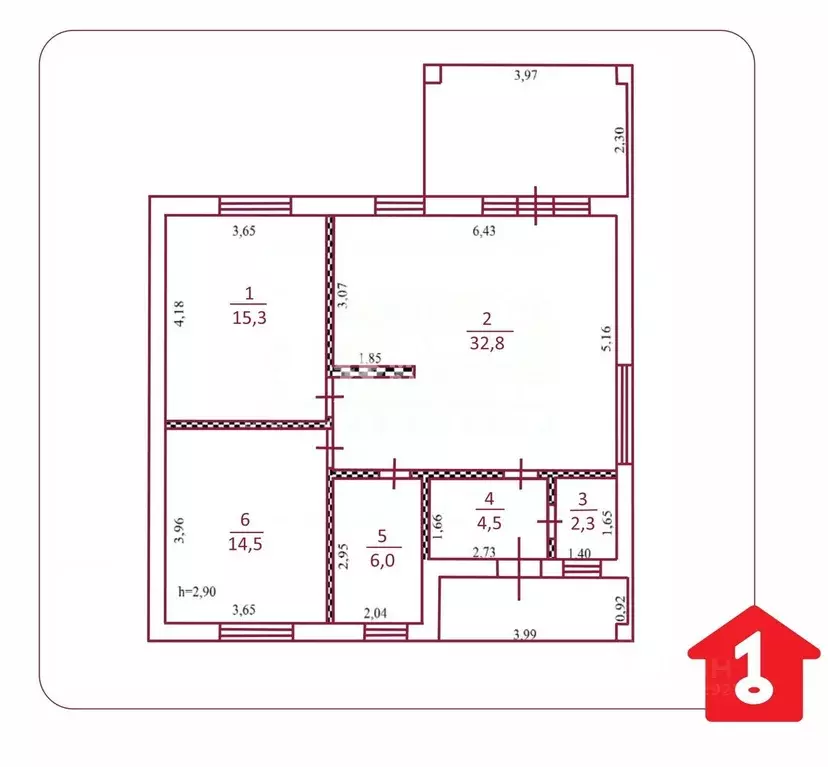 Дом в Омская область, Омский район, с. Усть-Заостровка  (75 м) - Фото 2