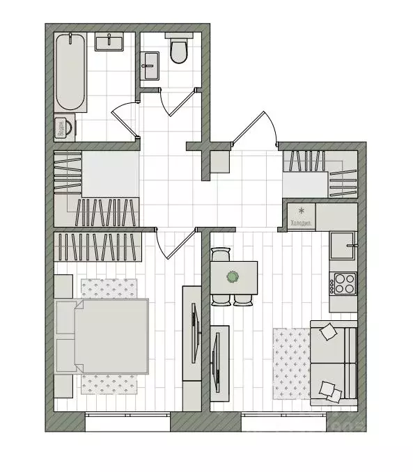 2-к кв. Кировская область, Киров бул. Прибрежный, 6 (41.5 м) - Фото 1