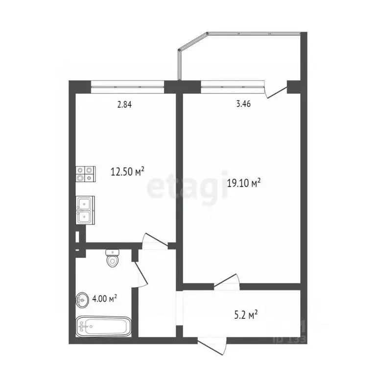 1-к кв. Ханты-Мансийский АО, Сургут Университетская ул., 41 (44.0 м) - Фото 1