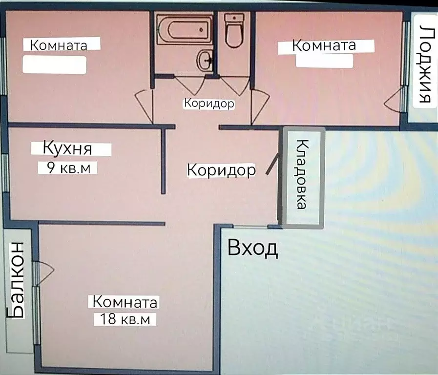 3-к кв. Свердловская область, Екатеринбург пер. Замятина, 44 (63.1 м) - Фото 1