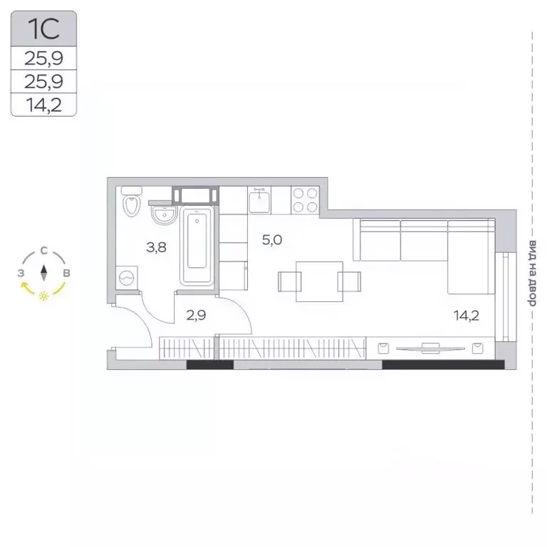 Студия Московская область, Мытищи городской округ, д. Пирогово ул. ... - Фото 1
