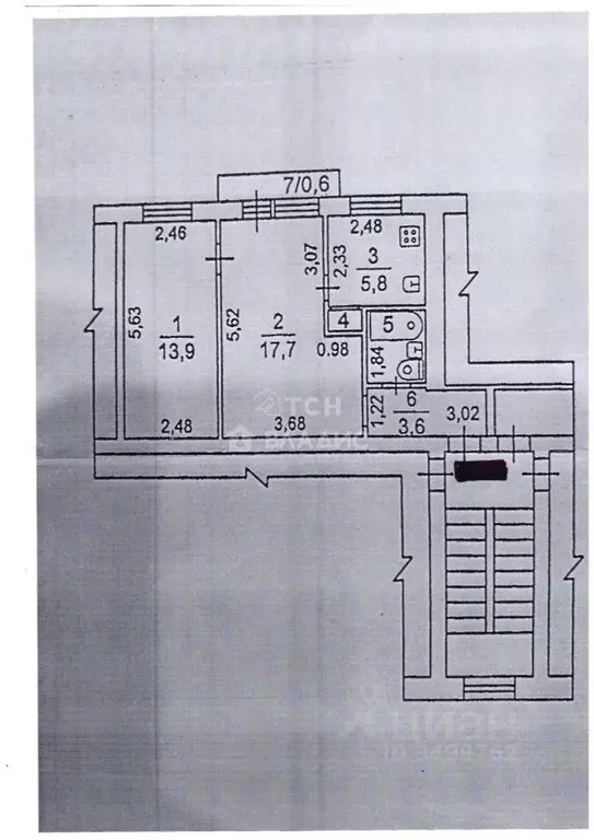 2-к кв. Московская область, Пушкино Московский просп., 16 (44.4 м) - Фото 2