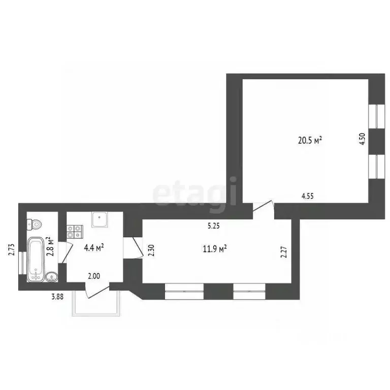 2-к кв. Крым, Феодосия ул. Красноармейская, 3 (39.6 м) - Фото 1