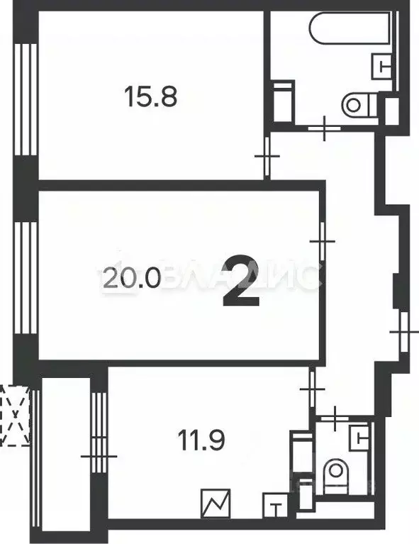 2-к кв. Москва ул. 2-я Марьиной рощи, 3 (62.9 м) - Фото 2