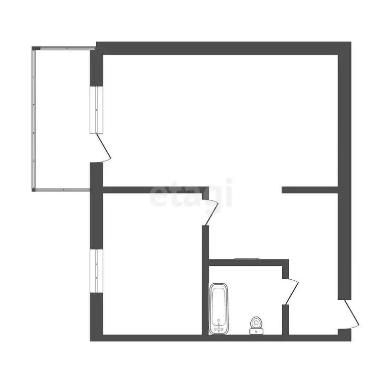 1-комнатная квартира: Улан-Удэ, улица Терешковой, 11 (31.4 м) - Фото 0