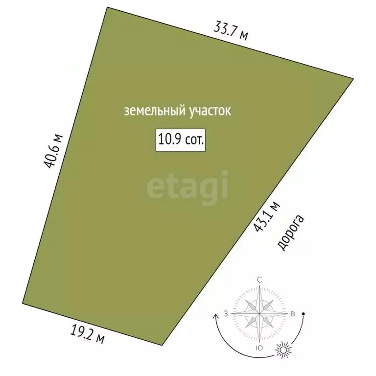 Участок в Тюменская область, Тюменский муниципальный округ, с. Кулига, ... - Фото 2