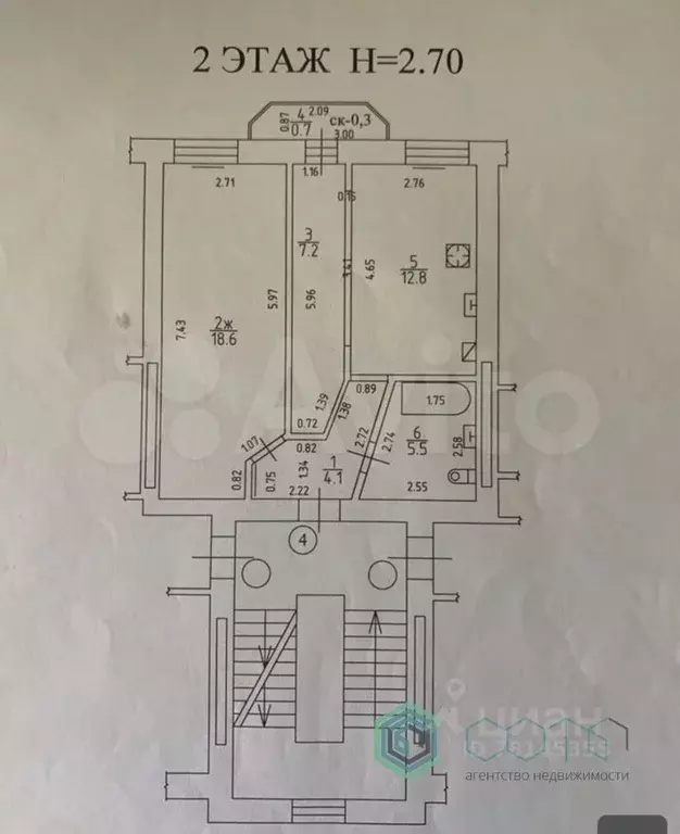 1-к кв. Калининградская область, Калининград просп. Мира, 141 (48.2 м) - Фото 2