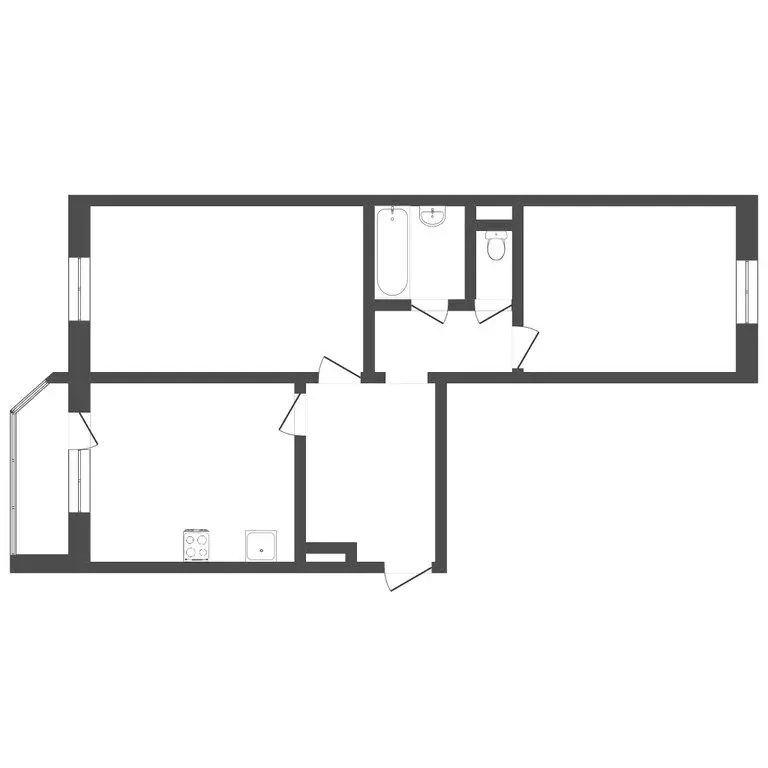 2-комнатная квартира: Тюмень, Широтная улица, 172к3 (83 м) - Фото 1