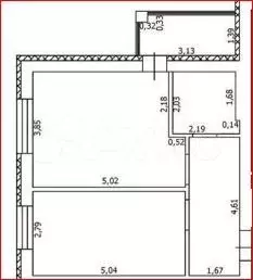 1-к. квартира, 44 м, 8/11 эт. - Фото 0