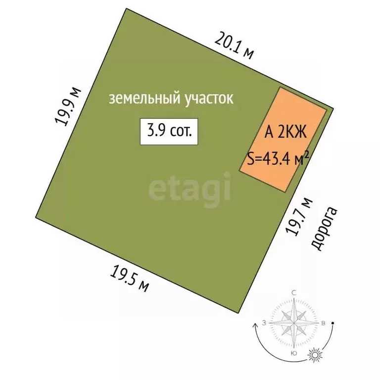 Дом в Тюменская область, Тюмень Плодовое СНТ, ул. Черемуховая (43 м) - Фото 2