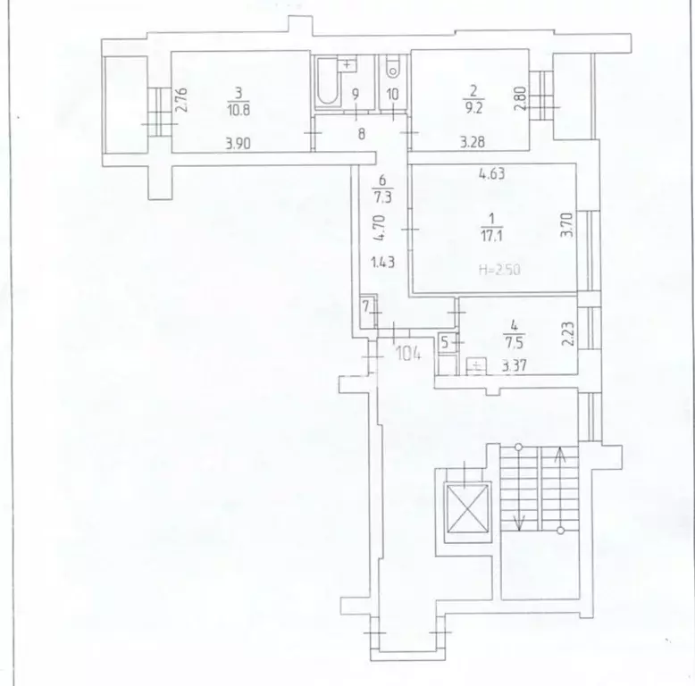 3-к кв. Пермский край, Пермь ул. Максима Горького, 51 (59.8 м) - Фото 2