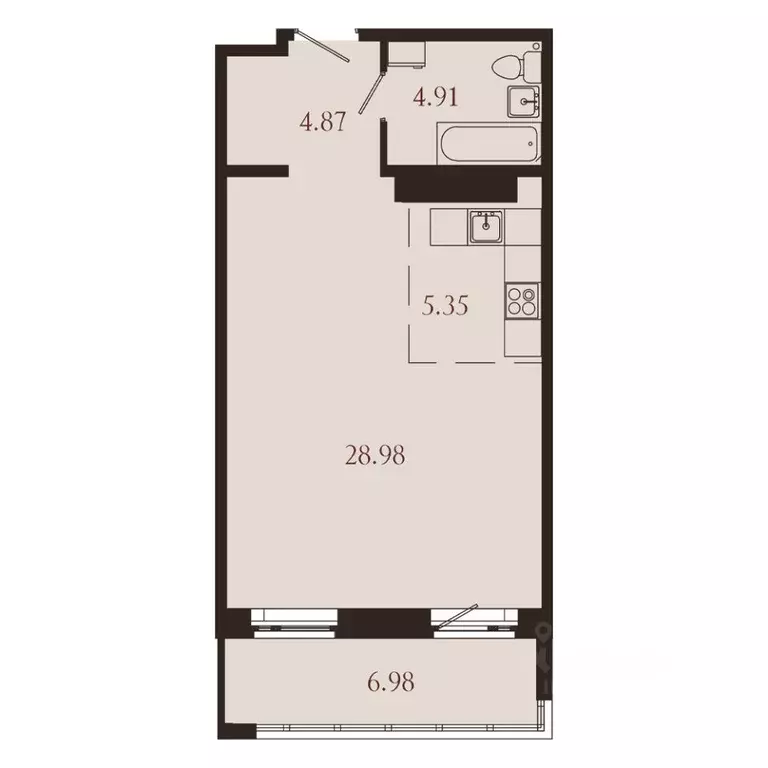 1-к кв. Иркутская область, Иркутск Советская ул., 115/1 (51.09 м) - Фото 1