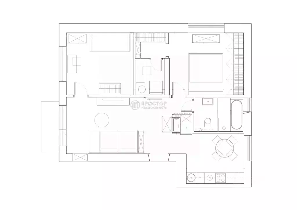 3-к кв. Москва ул. 1905 года, 1 (67.6 м) - Фото 2