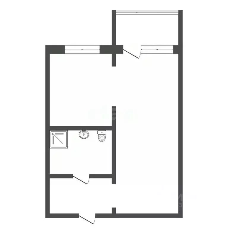 1-к кв. Красноярский край, Красноярск ул. Лесников, 43Б (31.0 м) - Фото 2