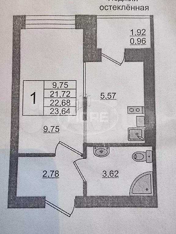 Квартира-студия, 22,8 м, 4/7 эт. - Фото 0