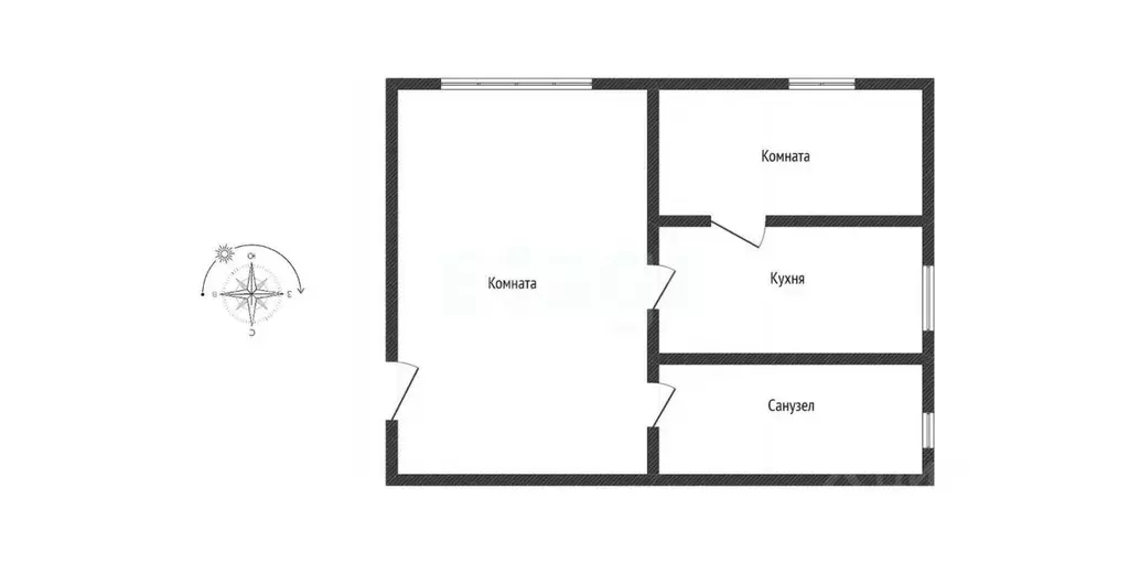 2-к кв. Приморский край, Владивосток Южно-Уральская ул., 31 (46.7 м) - Фото 1