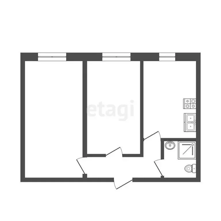 2-комнатная квартира: Нальчик, улица Шогенова, 55к8 (64.5 м) - Фото 0