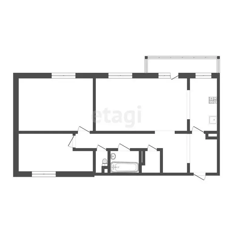 3-комнатная квартира: Иркутск, Байкальская улица, 236Б/6 (103.9 м) - Фото 0