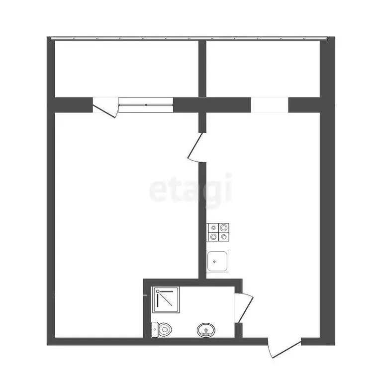 1-комнатная квартира: Тюмень, Олимпийская улица, 20 (26.7 м) - Фото 0