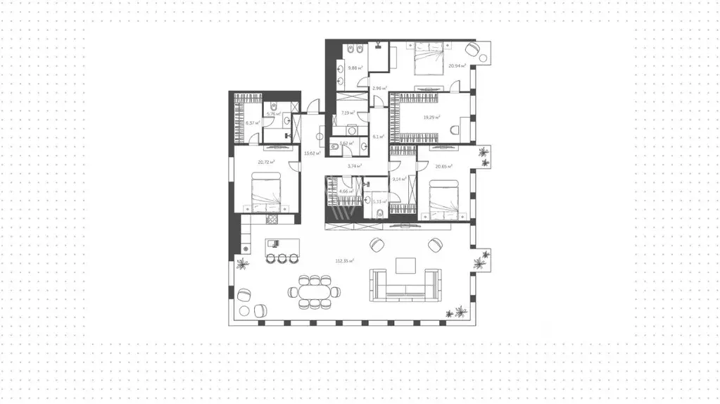 4-к кв. Москва ул. Костикова, 4к1 (273.0 м) - Фото 1